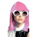 fluo-Perruque Star carré Rose Fluo