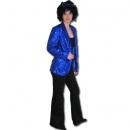 deguisement disco-D�guisement Femme Luxe Veste Disco Bleu