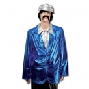Veste Disco Homme Bleu Luxe