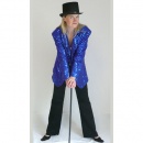 deguisement disco-D�guisement Adulte Veste � Paillettes Bleu
