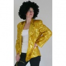 deguisement disco-D�guisement Adulte Veste � Paillettes Jaune