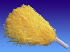Pom-pom Luxe jaune avec poignée