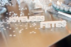 Texte Joyeuses Fêtes sur Table