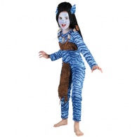 Déguisement femme bleu de la jungle fille