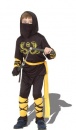 Déguisement ninja noir et jaune garçon