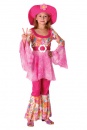 Déguisement hippie rose à fleurs fille