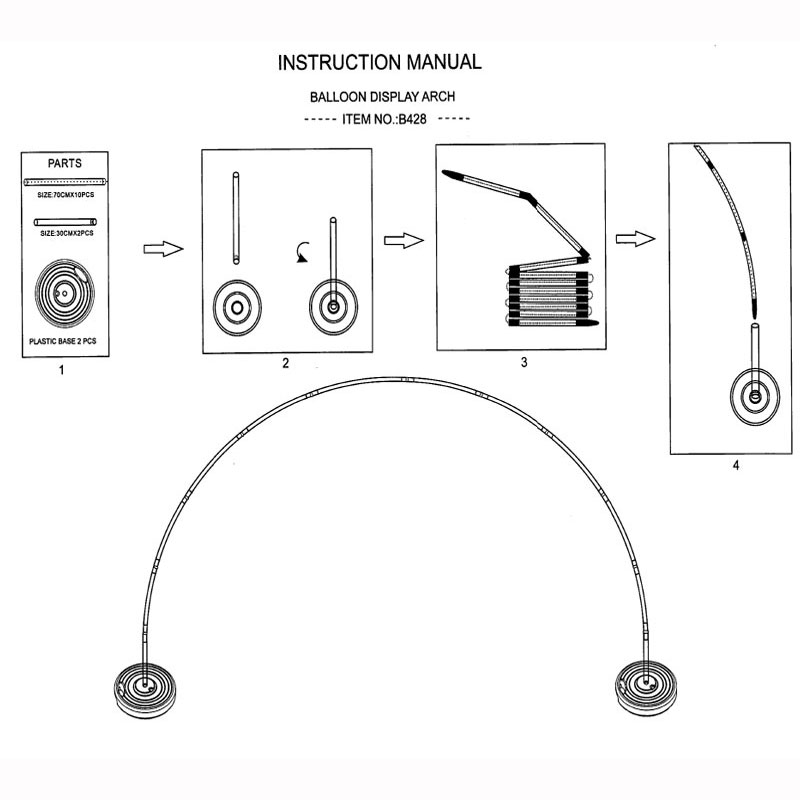 Arche &agrave; Ballons base Plastique