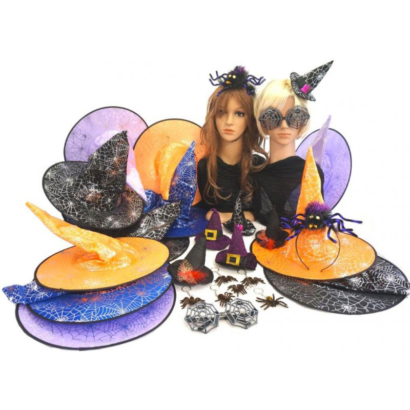 Lot Accessoires Araign&eacute;es Halloween