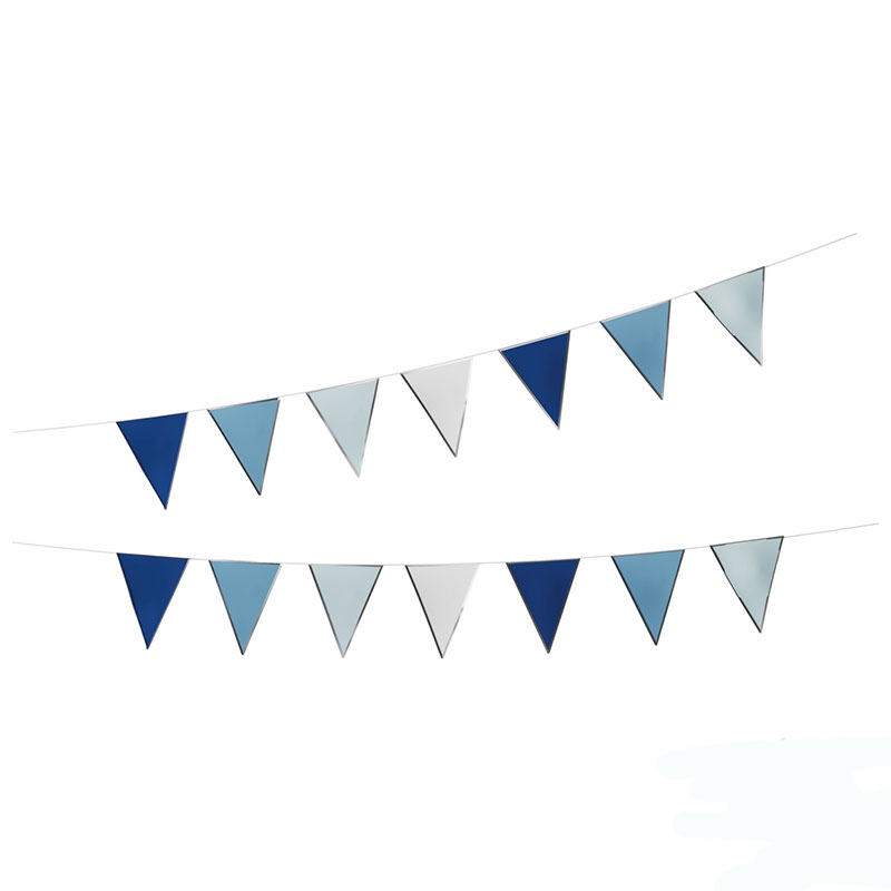 Guirlande Fanions D&eacute;grad&eacute; Bleu 3m