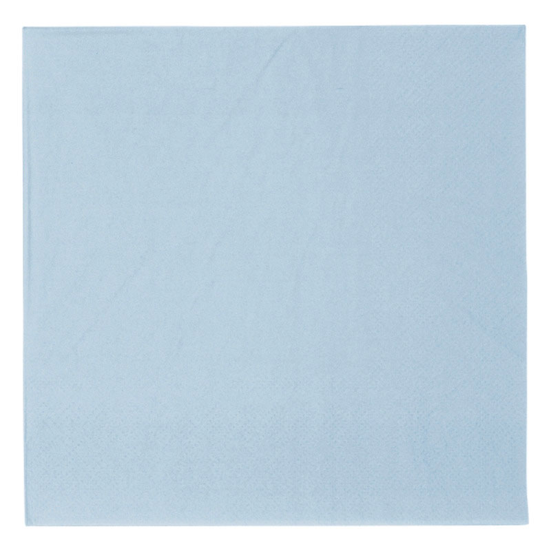 Serviette de table papier Bleu ciel pastel