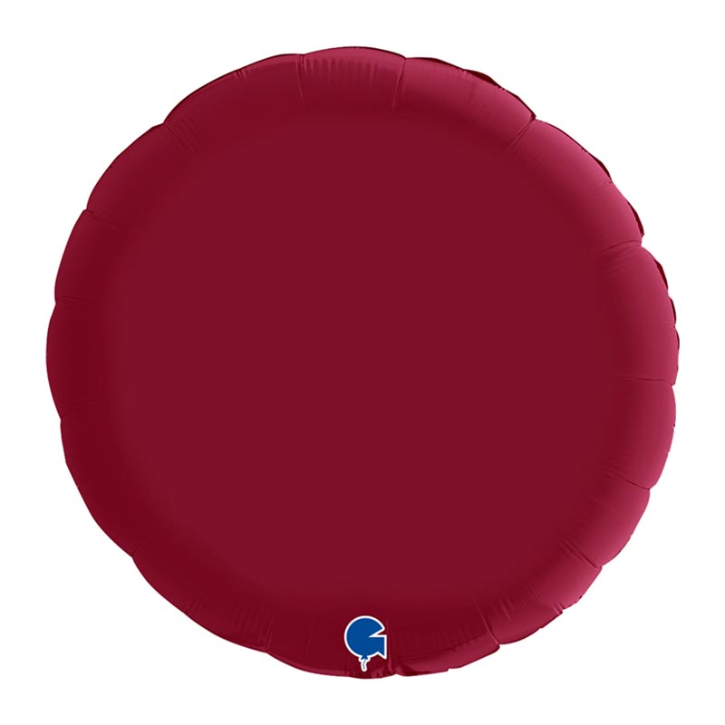 Ballon Mylar Rond Rouge Cerise Satin
