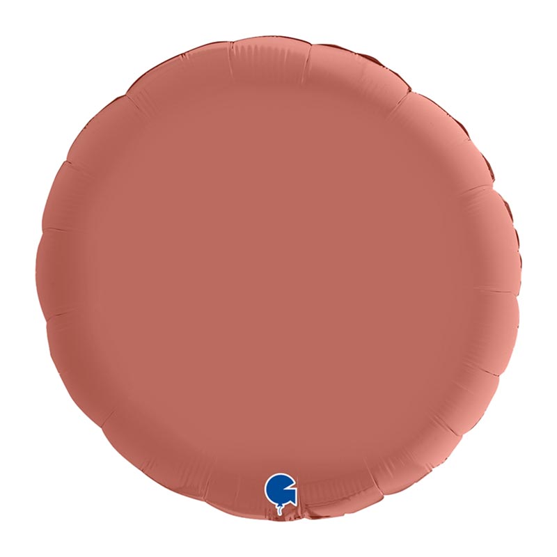 Ballon Mylar Rond Rose Gold Satin