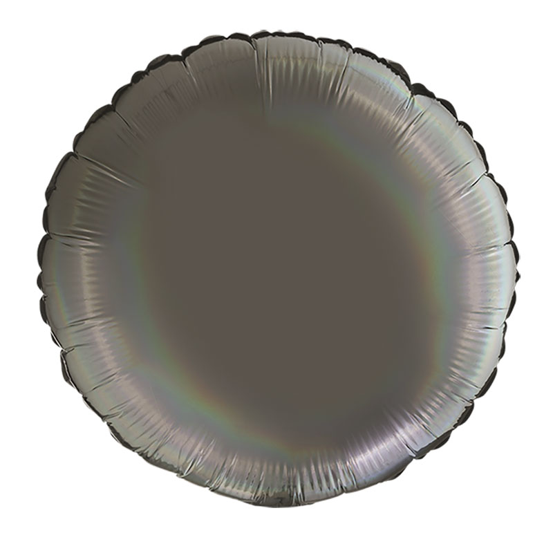 Ballon Mylar Rond Argent Platine Holographic