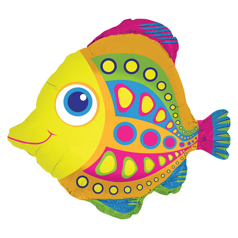 Ballon Mylar Poisson Chip Color&eacute;