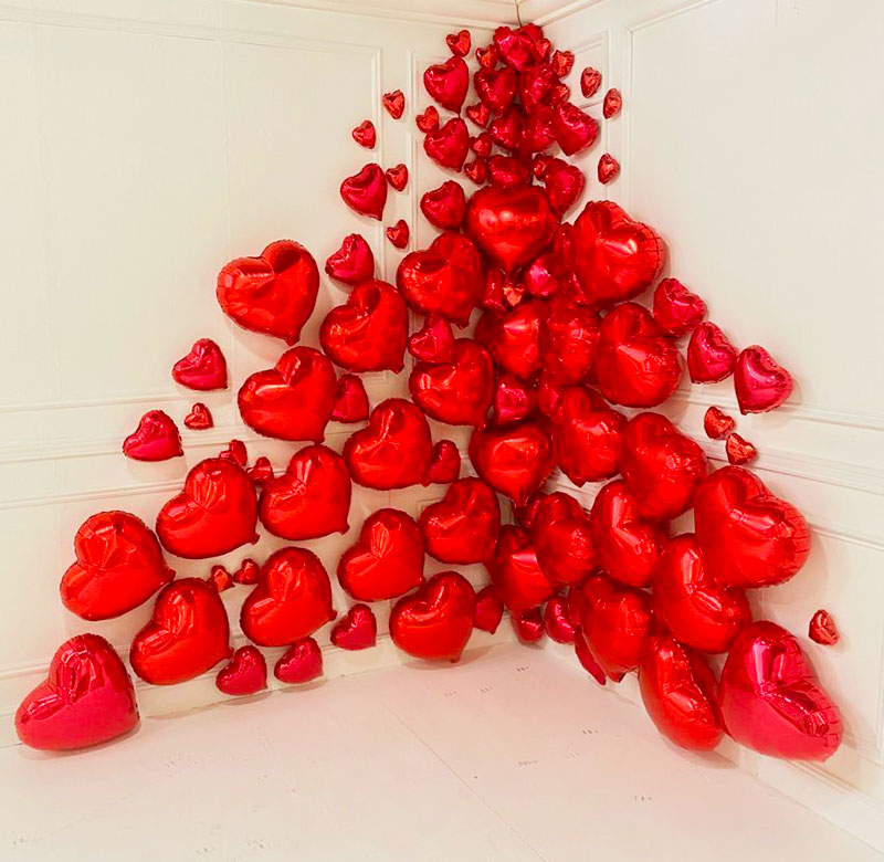 Kit d&eacute;co Coeur Rouge Aluminium