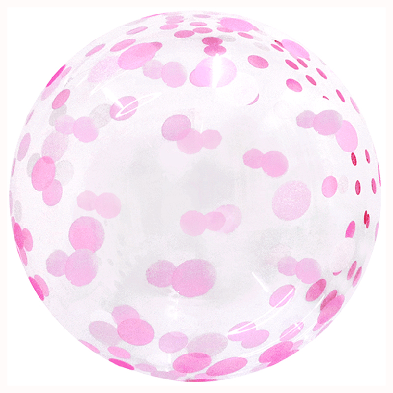 Ballon Bubble Confettis Pink