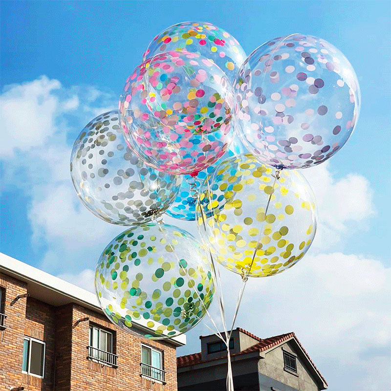 Ballon Bubble Confettis Multi