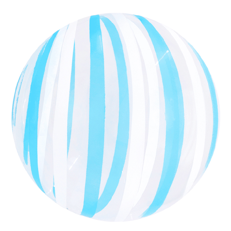 Ballon Bubble Stripe Bleu
