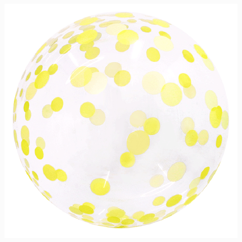 Ballon Bubble Confettis Jaune