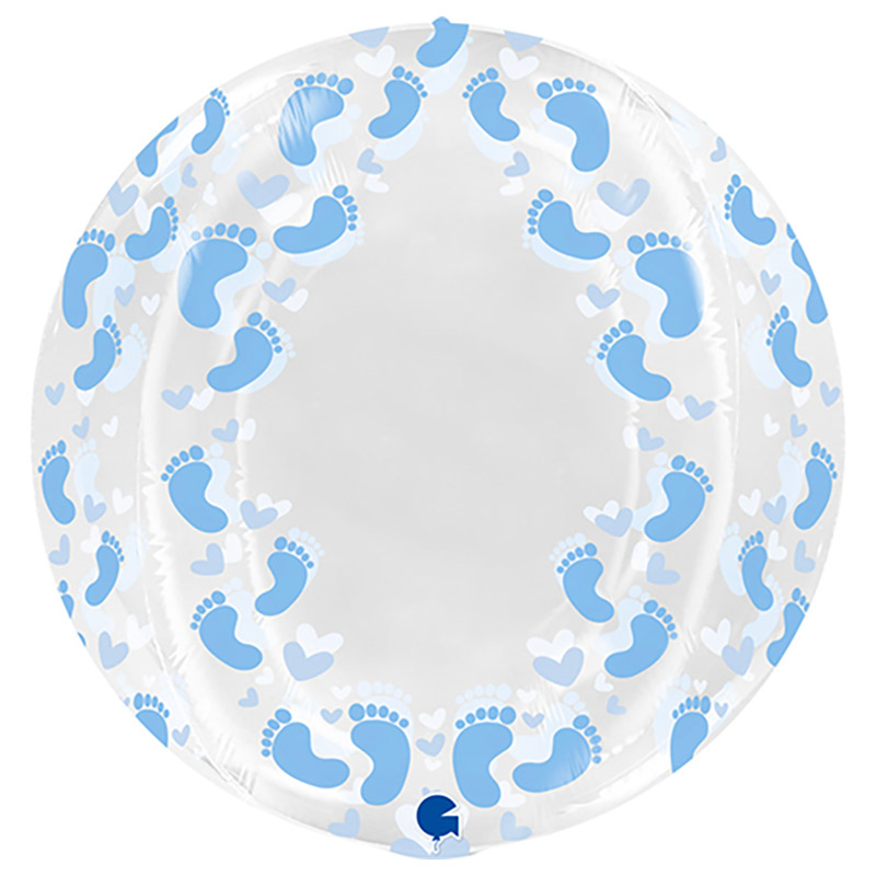 Ballon Bubble Empreintes Pied bleu ou rose