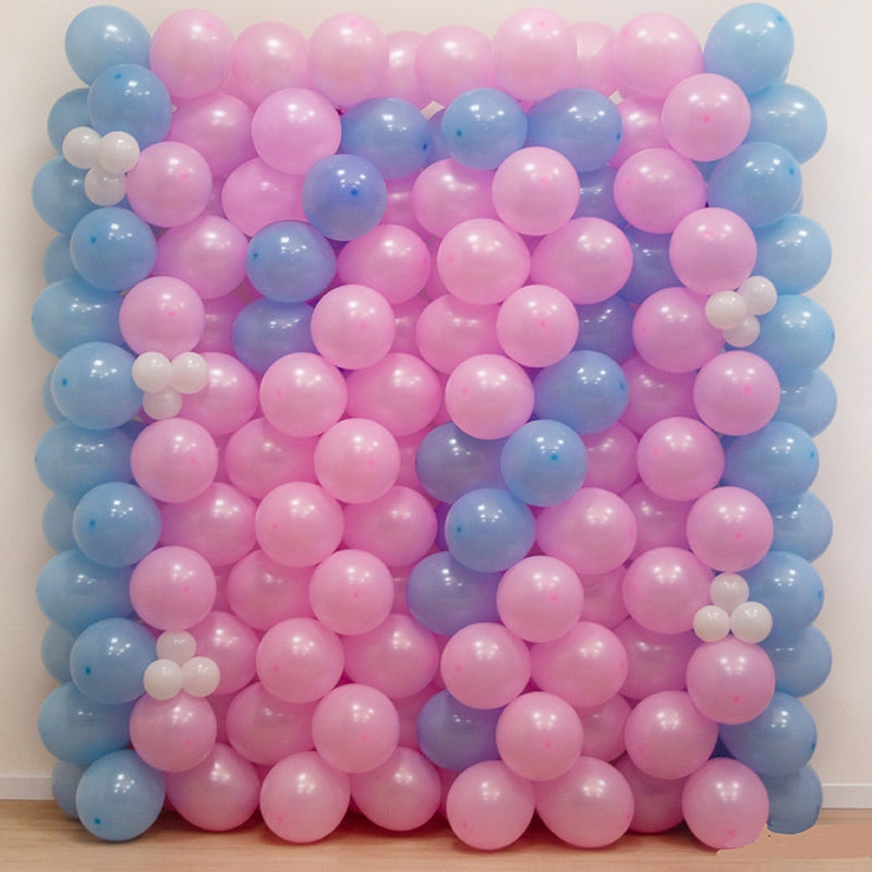 Kit Mur de Ballons B&eacute;b&eacute; Rose et Bleu