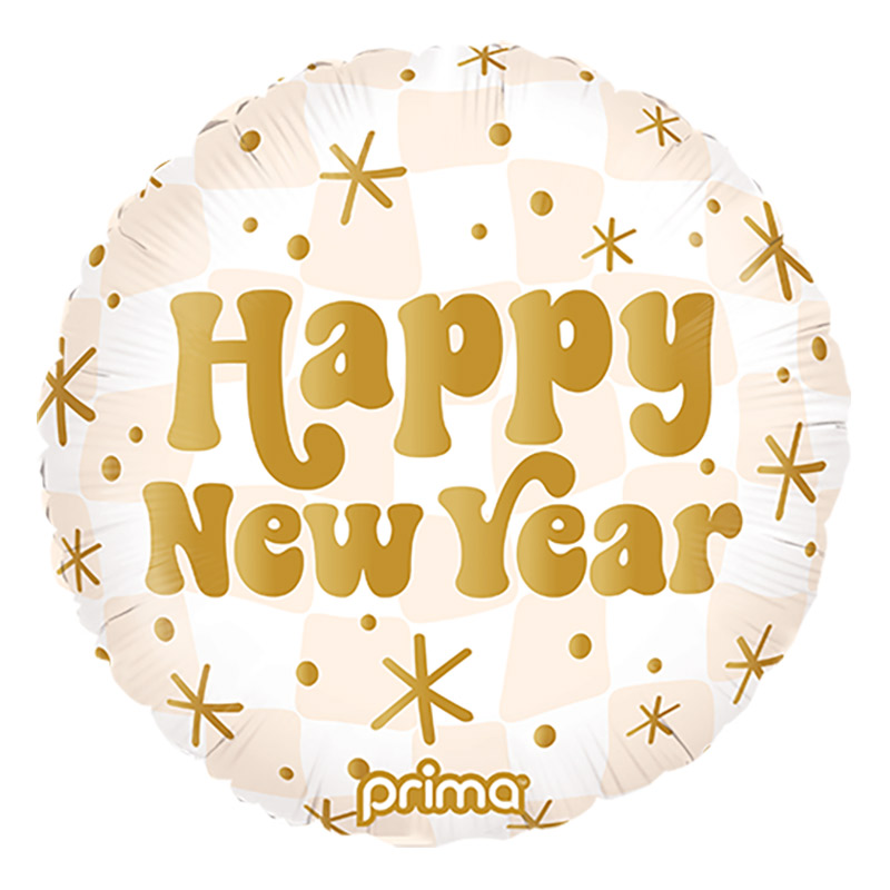 Ballon Happy New Year beige