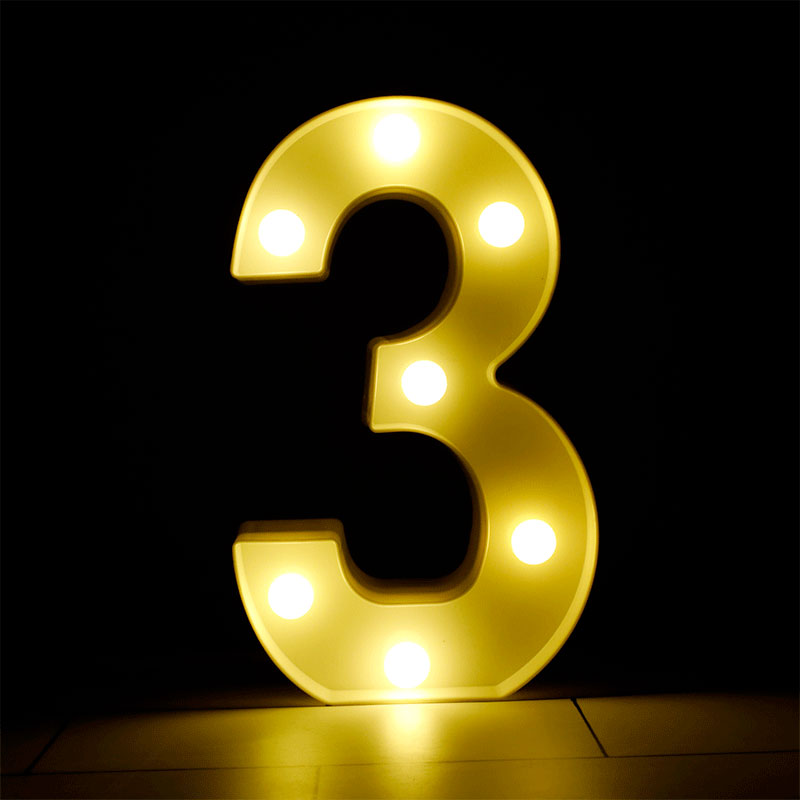 Chiffre Lumineux LED 25cm (0 &agrave; 9)