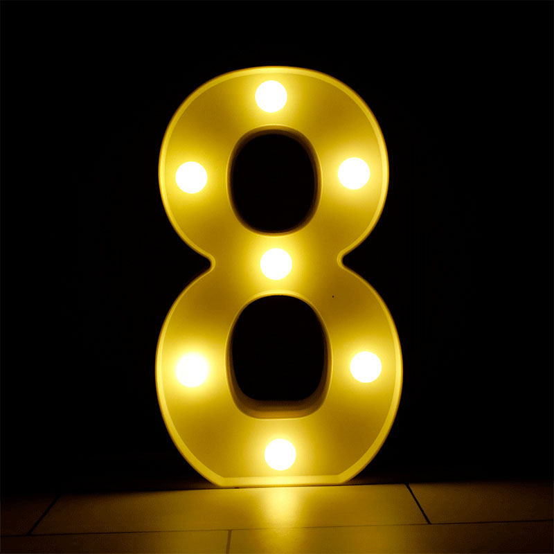 Chiffre Lumineux LED 25cm (0 &agrave; 9)