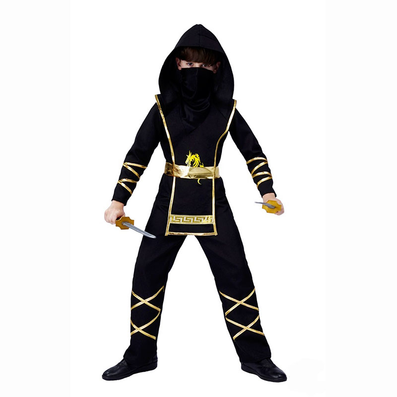 D&eacute;guisement Ninja Noir et or Gar&ccedil;on