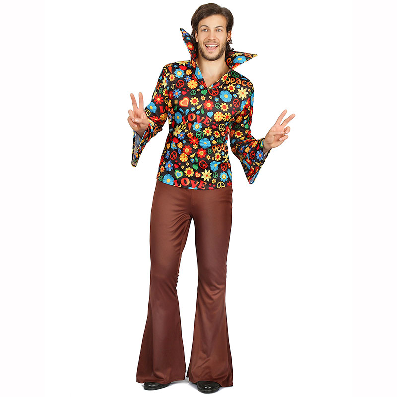 D&eacute;guisement Hippie Marron Homme