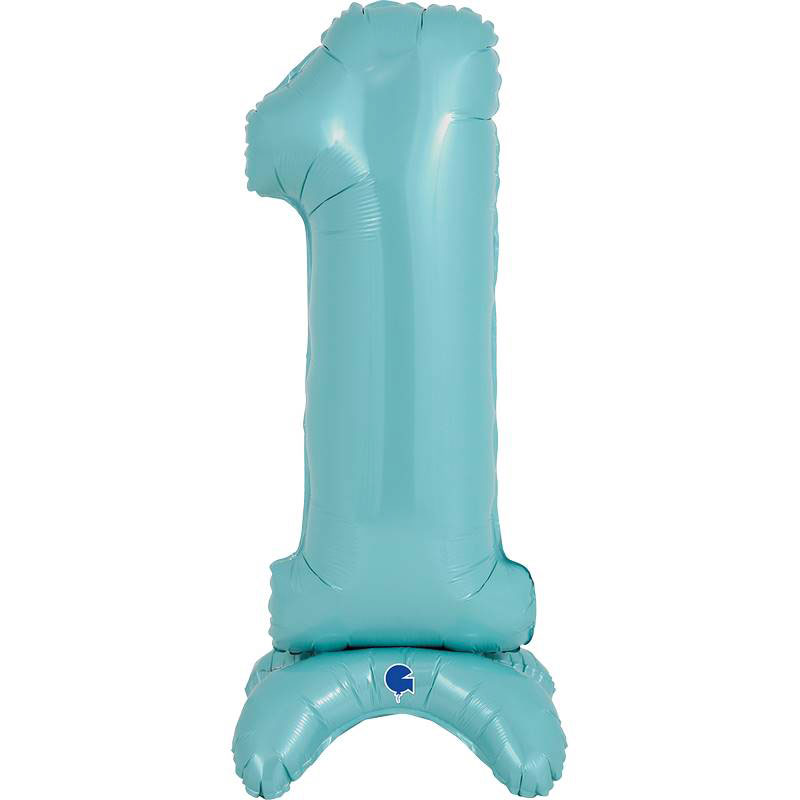 Ballon chiffre 1 Standup 63cm divers coloris