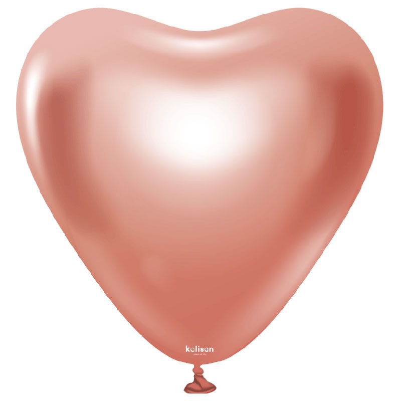 Ballon Coeur Chrome Rose Gold Kalisan