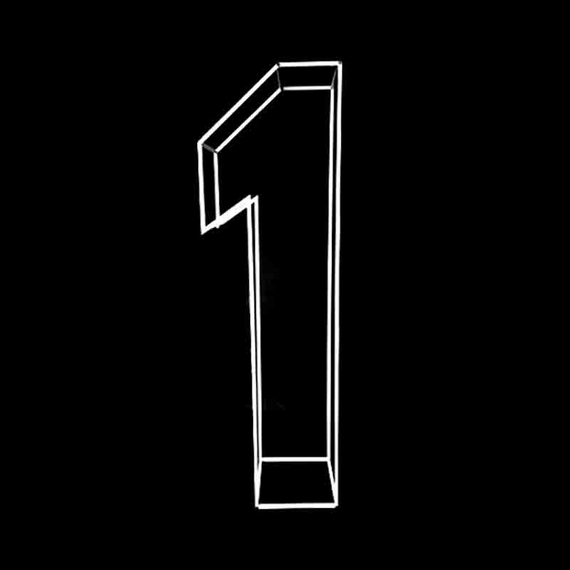 Structure Ballons Chiffre M&eacute;tal 120cm (0 &agrave; 9)