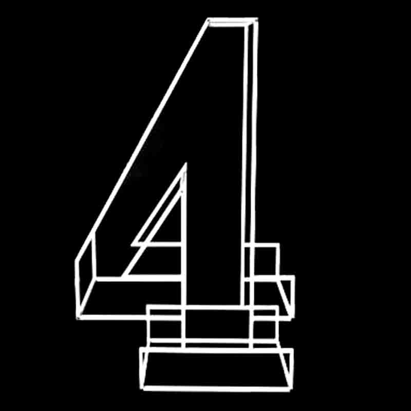 Structure Ballons Chiffre M&eacute;tal 120cm (0 &agrave; 9)