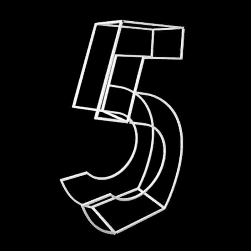 Structure Ballons Chiffre M&eacute;tal 120cm (0 &agrave; 9)