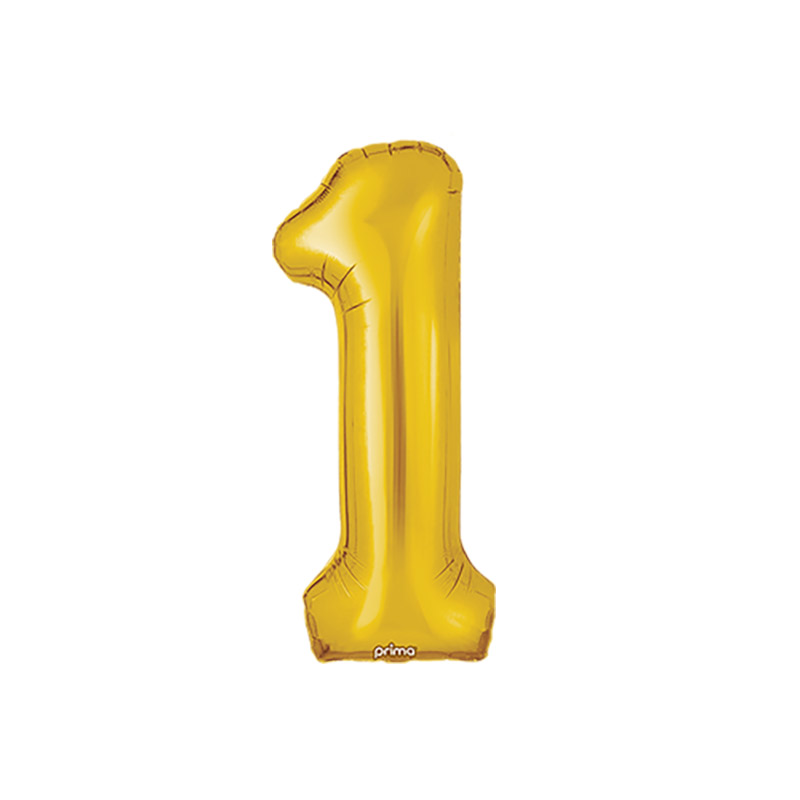 Ballon chiffre 16'' (40cm) par 2 - Or