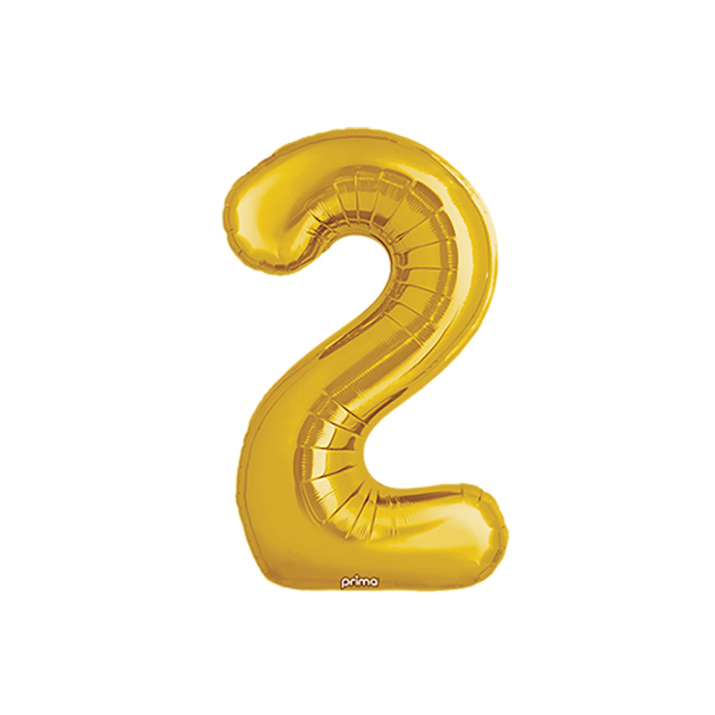 Ballon chiffre 16'' (40cm) par 2 - Or