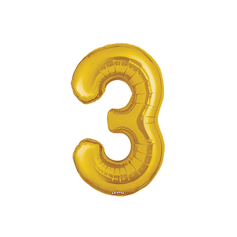 Ballon chiffre 16'' (40cm) par 2 - Or