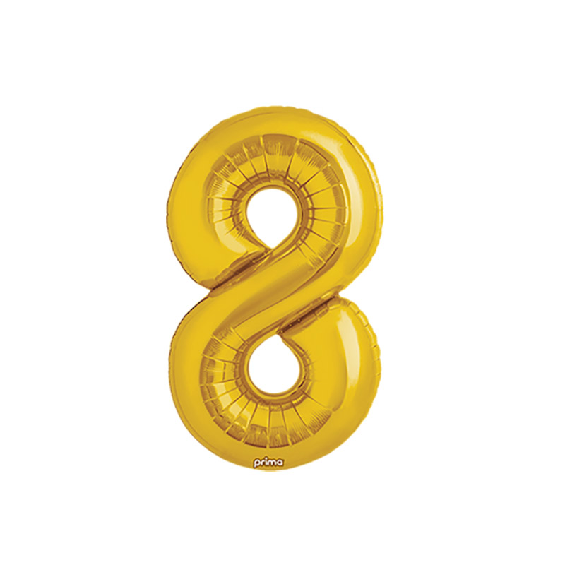 Ballon chiffre 16'' (40cm) par 2 - Or