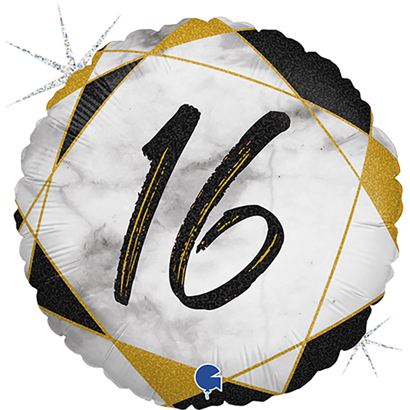 Ballon Nombre Marble Noir