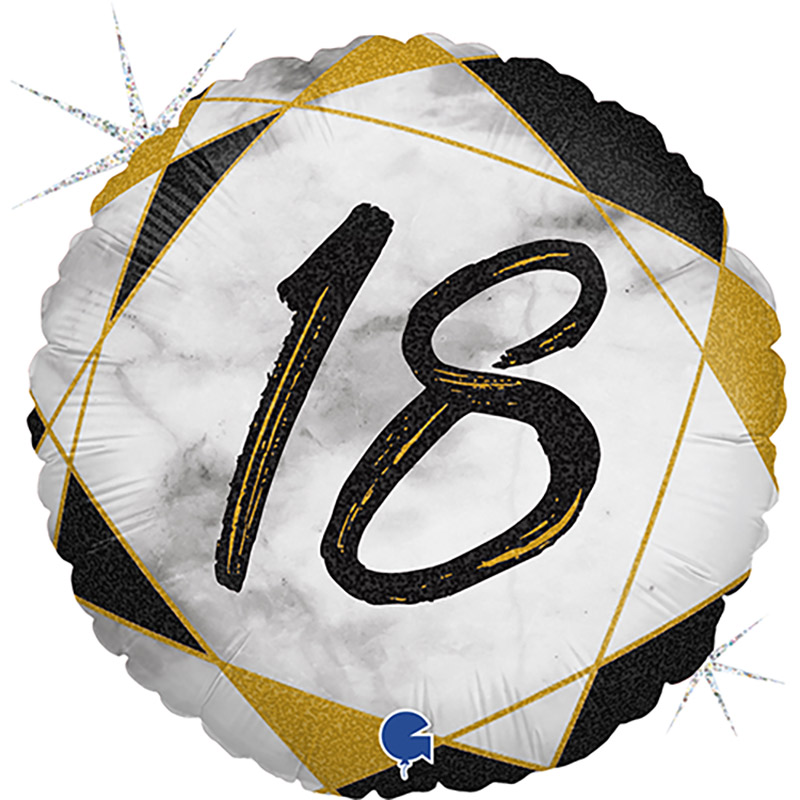 Ballon Nombre Marble Noir