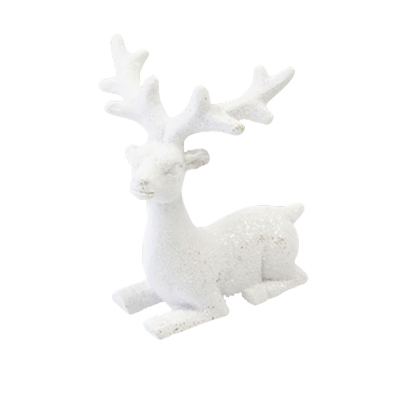 Renne r&eacute;sine blanc paillette