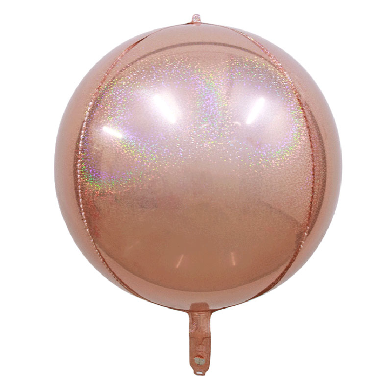 Ballon Orbz Sph&eacute;rique Rose Gold Laser