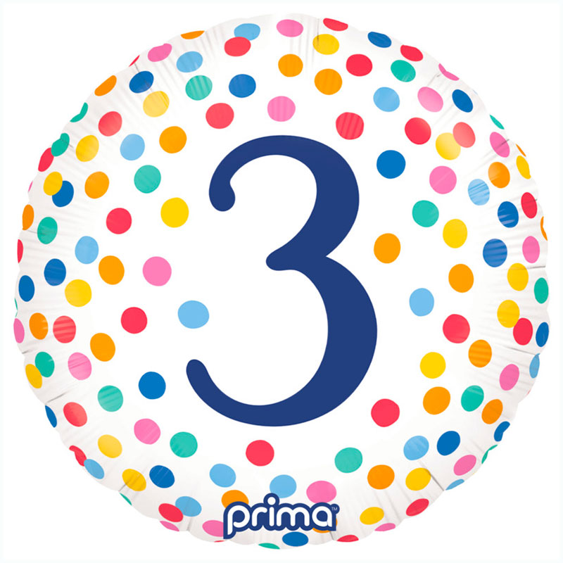 Ballon Happy birthday confettis 3