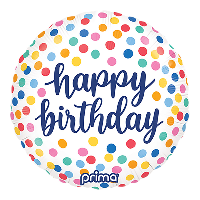 Ballon Confettis Happy Birthday