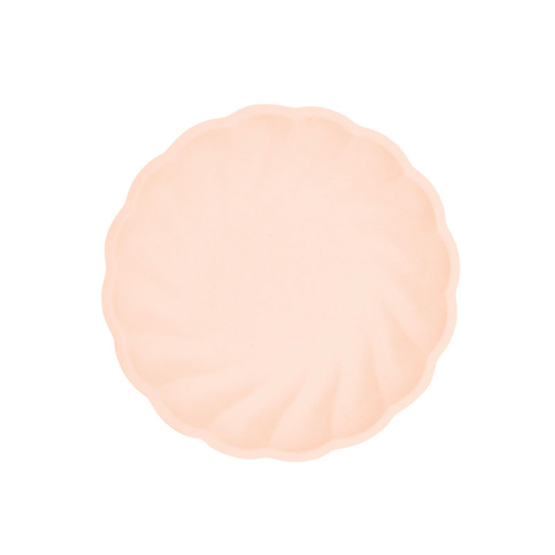 Assiette dessert biod&eacute;gradable pastel (plusieurs coloris)