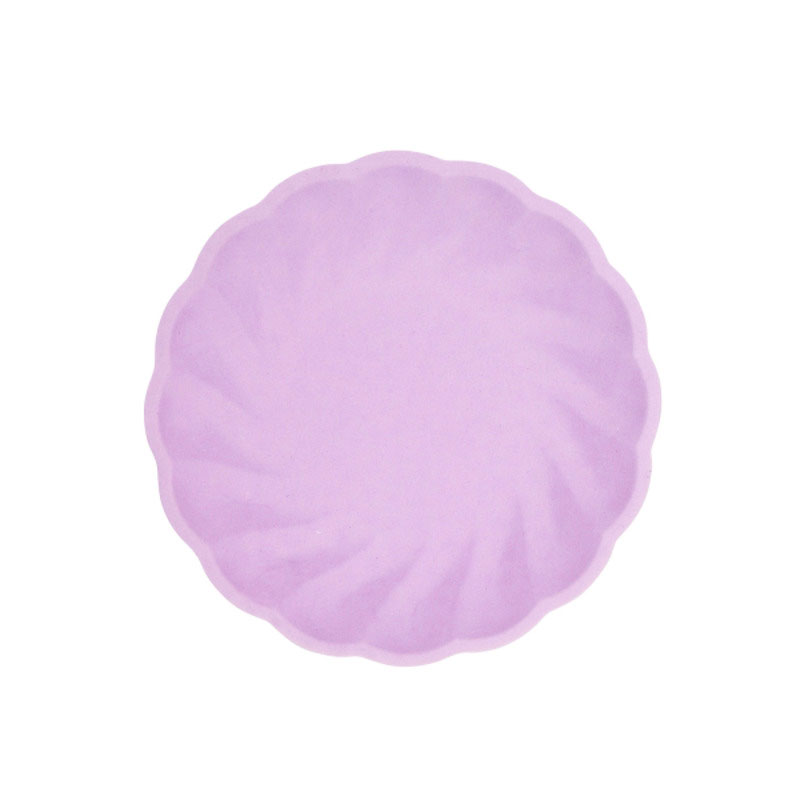 Assiette dessert biod&eacute;gradable pastel (plusieurs coloris)