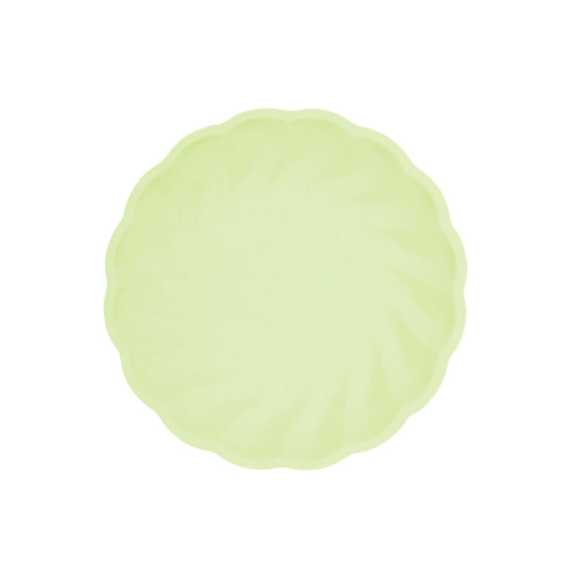 Assiette dessert biod&eacute;gradable pastel (plusieurs coloris)