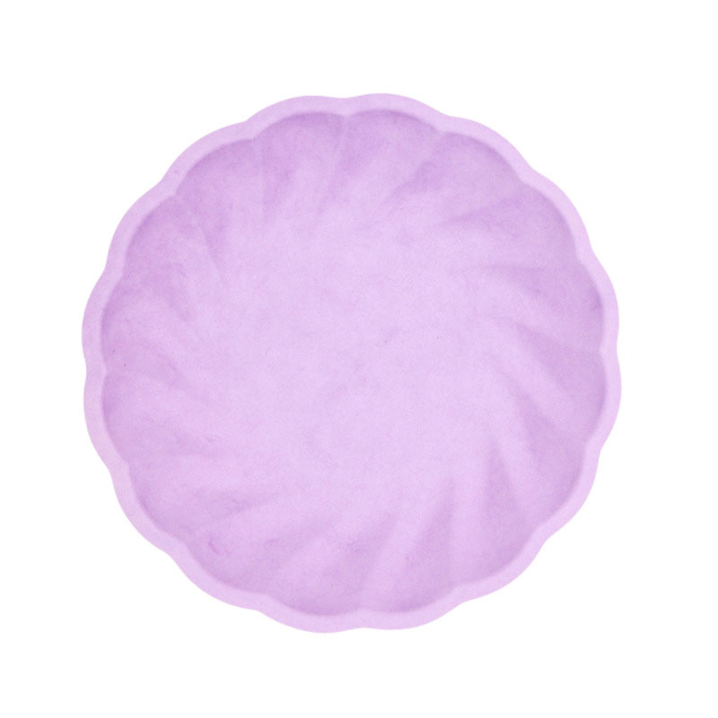 Assiette ronde biod&eacute;gradable pastel (plusieurs coloris)