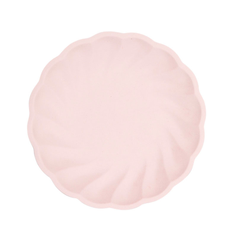 Assiette ronde biod&eacute;gradable pastel (plusieurs coloris)